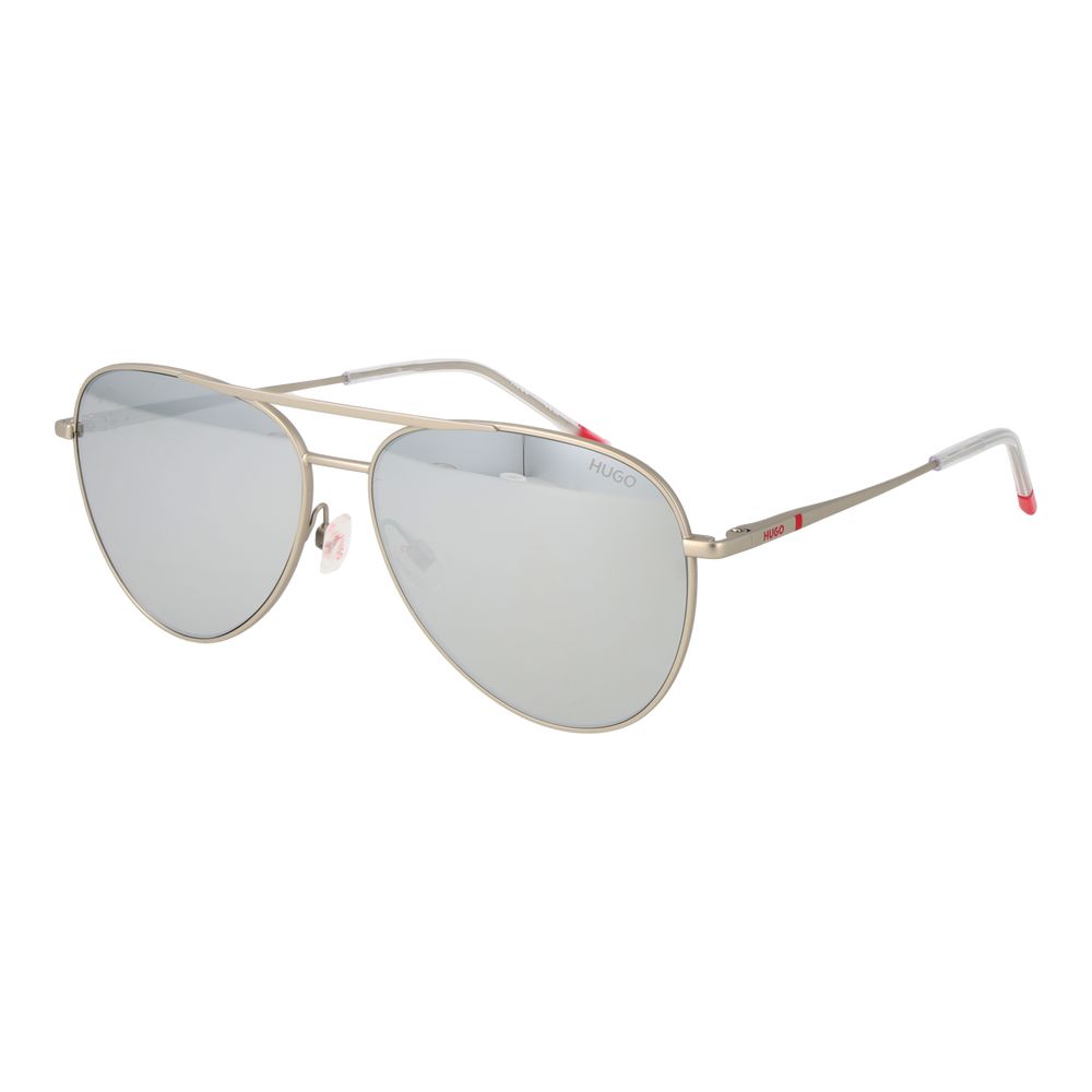 Silver Metal Frame Grey Mirrored Aviator Sunglasses