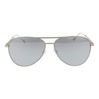 Silver Metal Frame Grey Mirrored Aviator Sunglasses