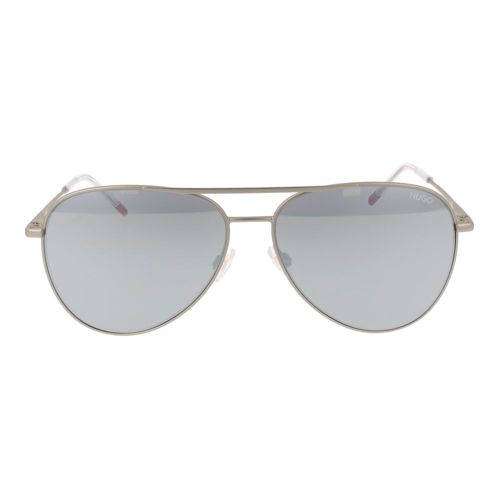 Silver Metal Frame Grey Mirrored Aviator Sunglasses