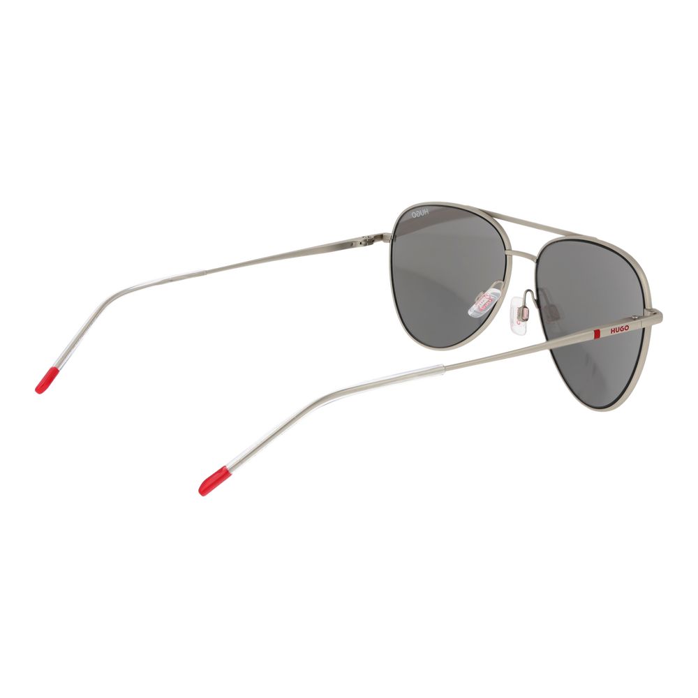 Silver Metal Frame Grey Mirrored Aviator Sunglasses