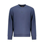 Blue Cotton Long-Sleeved Sweatshirt