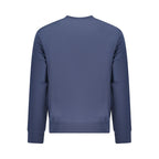 Blue Cotton Long-Sleeved Sweatshirt