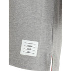 Gray Cotton Horizontal Stripe T-Shirt