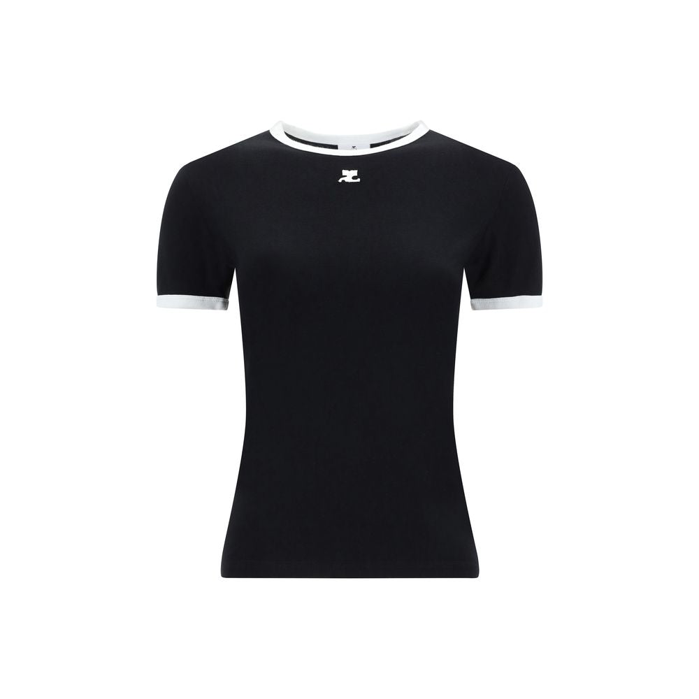 Black Cotton Crew Neck T-Shirt