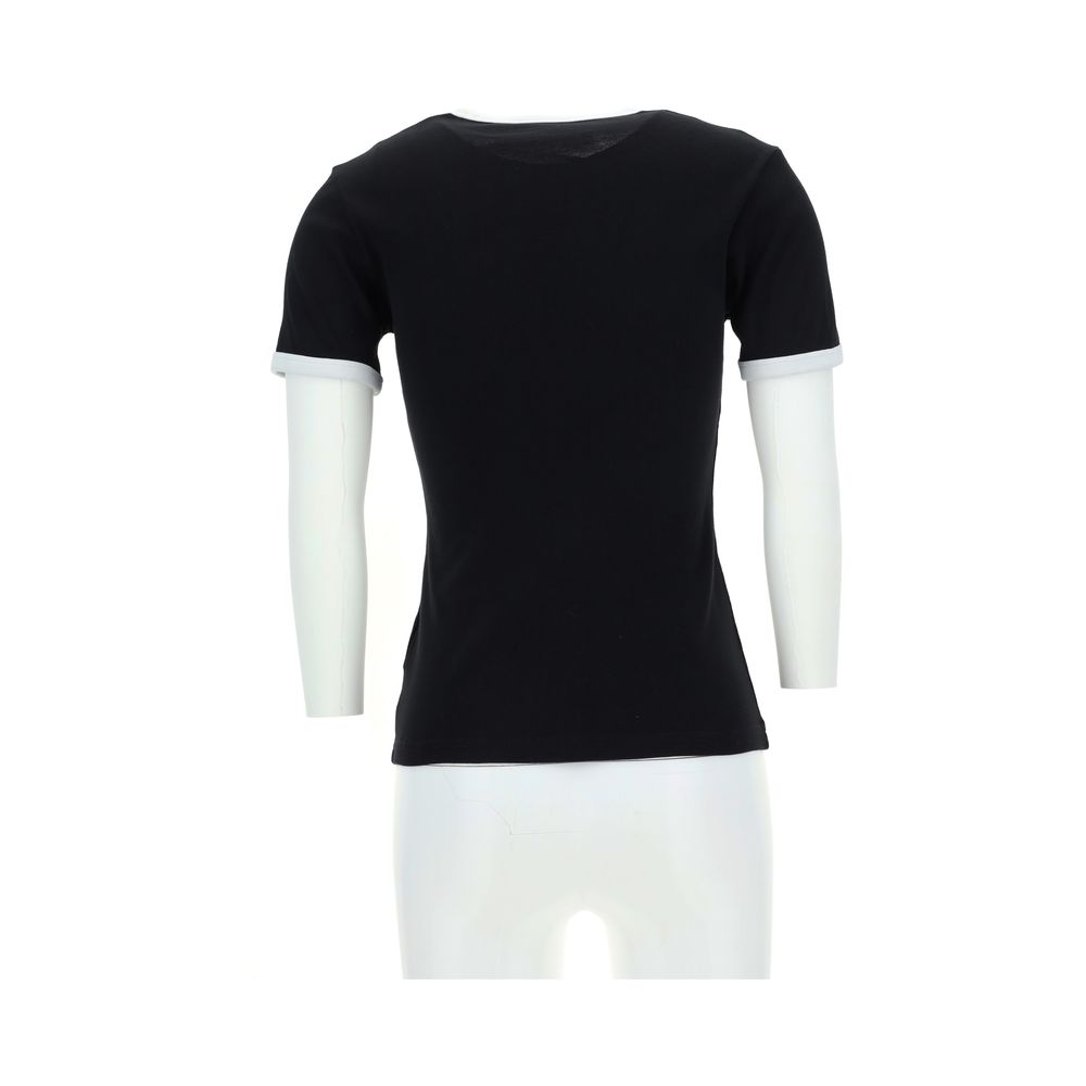 Black Cotton Crew Neck T-Shirt
