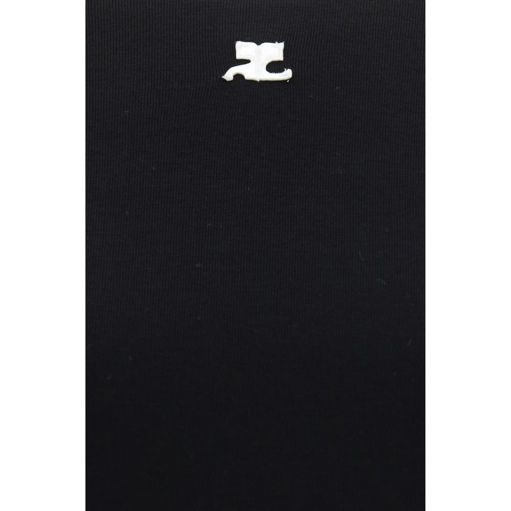 Black Cotton Crew Neck T-Shirt