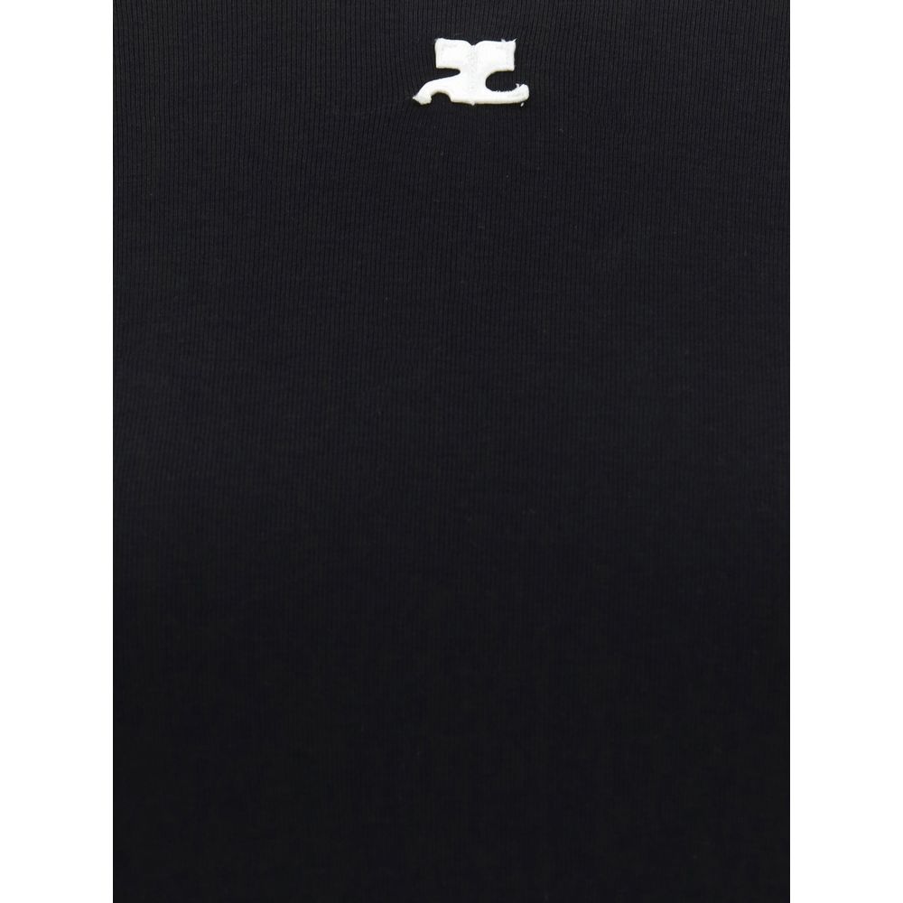 Black Cotton Crew Neck T-Shirt