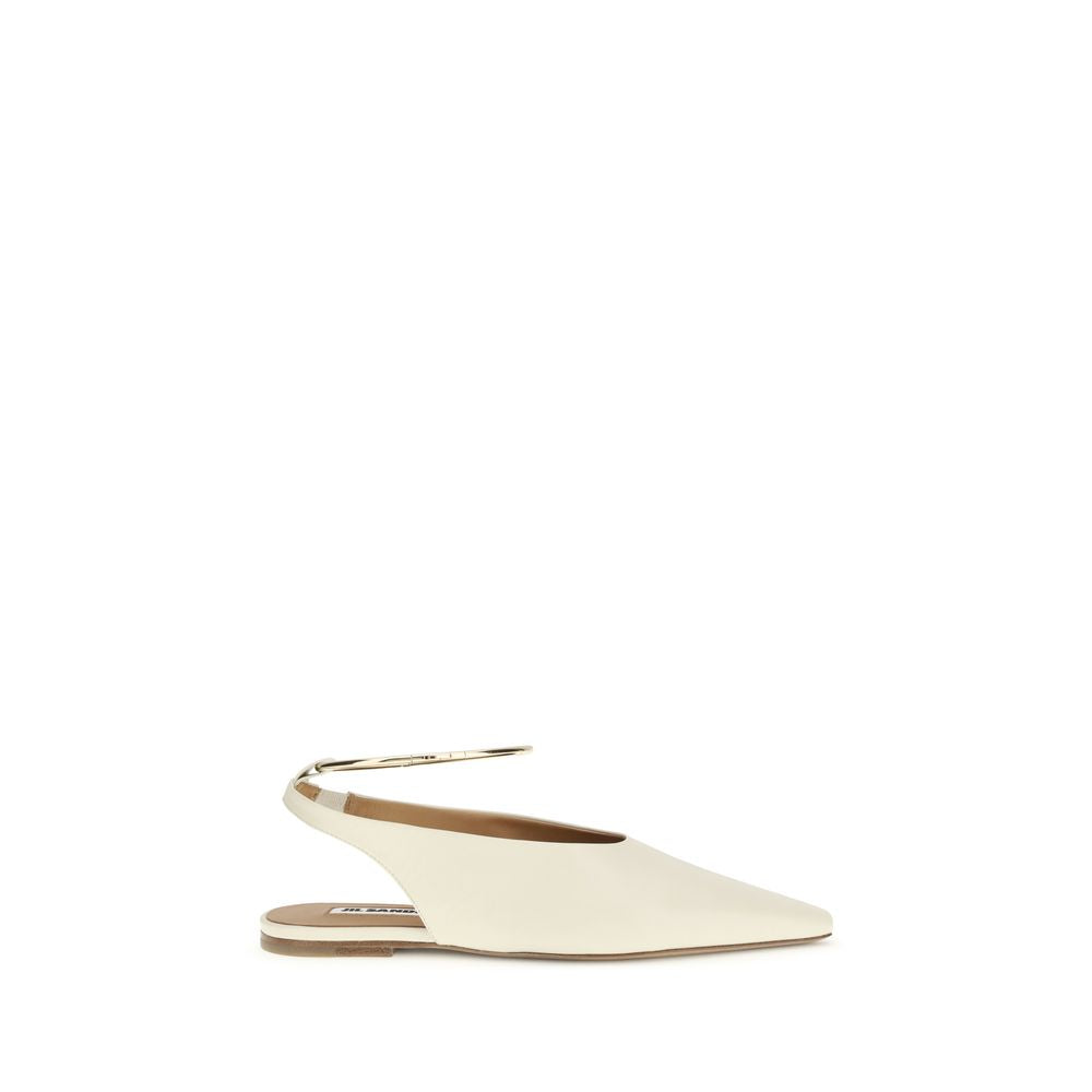 Beige Goatskin Ring Ballerinas