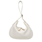 Beige Leather Medium Handbag
