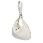 Beige Leather Medium Handbag