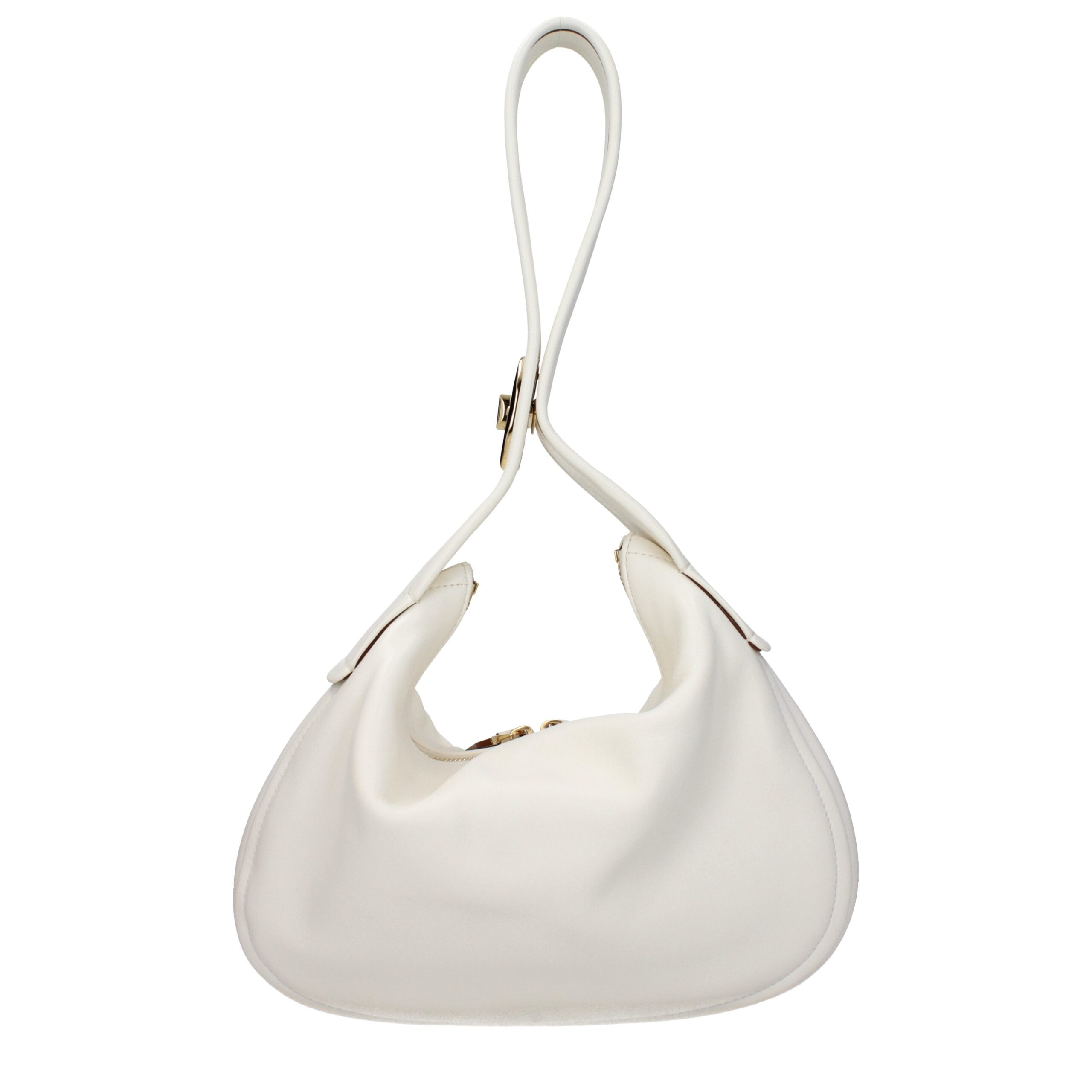 Beige Leather Medium Handbag