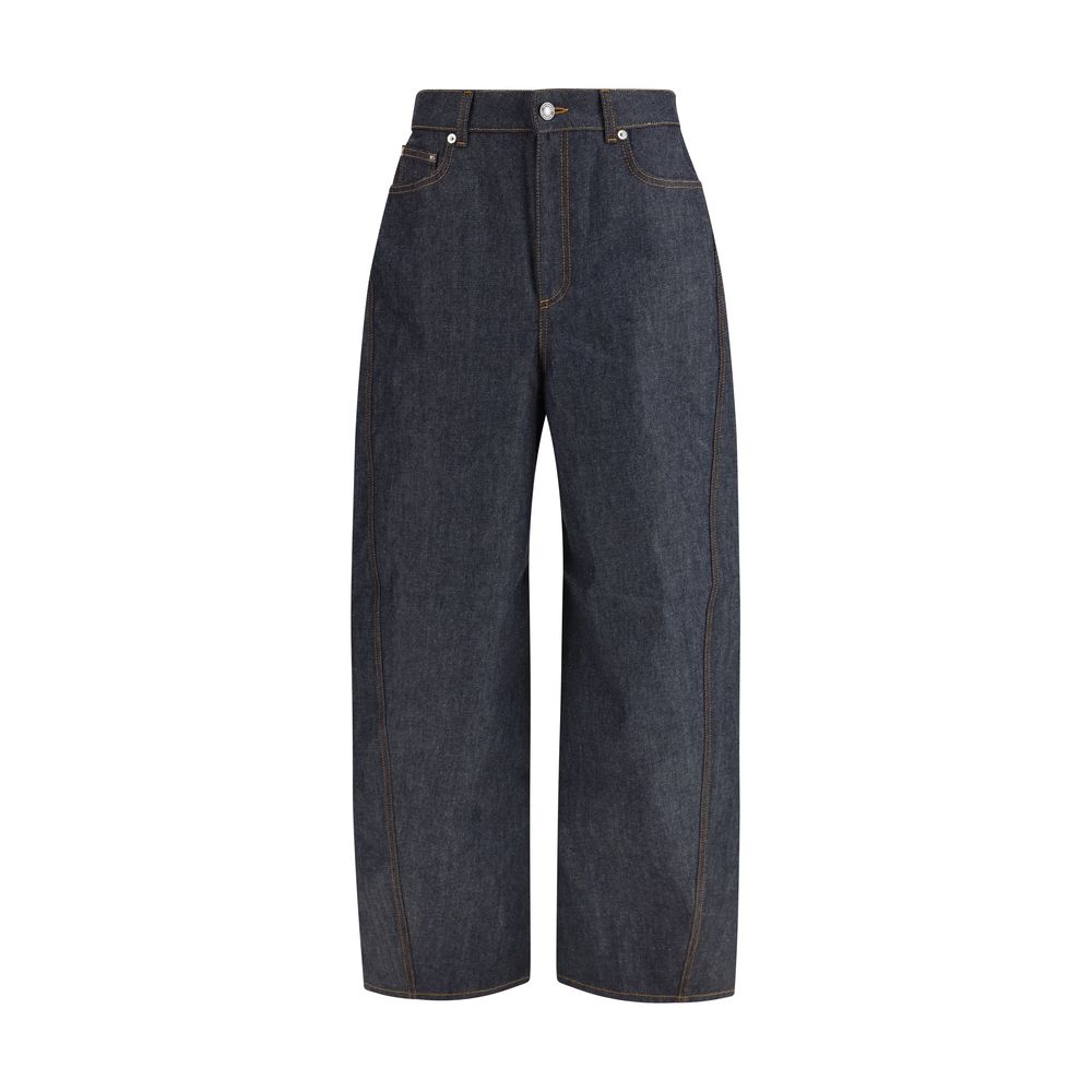 Regular Fit Raw Cocoon Denim Pants