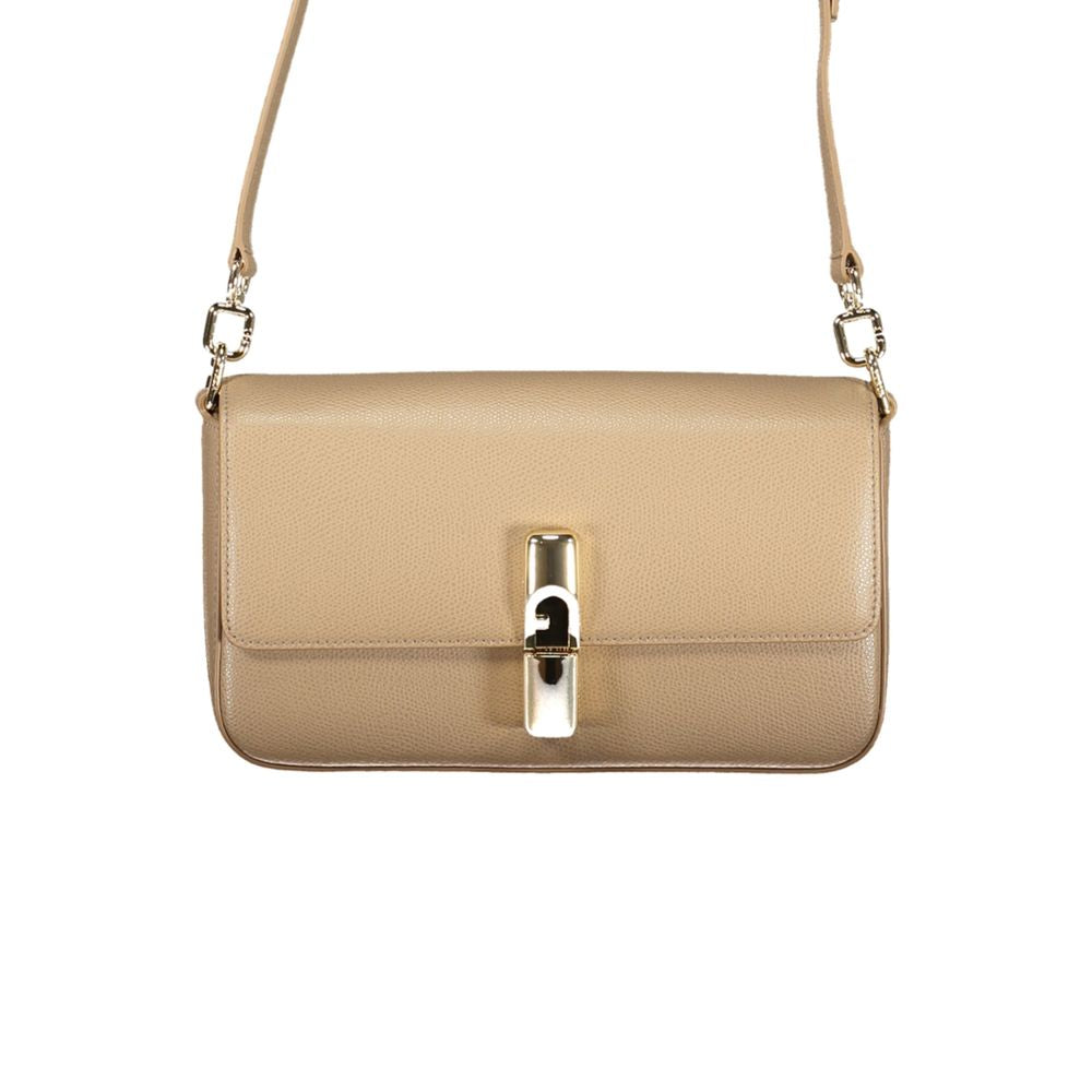 Beige Leather Iride Shoulder Bag