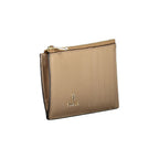 Beige Leather Camelia M Zipped Card Wallet