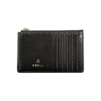 Camelia M Zipped Card Wallet in Nero Leather