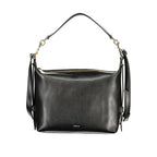 Black Leather B Tonie Shoulder Bag