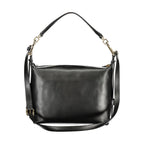 Black Leather B Tonie Shoulder Bag