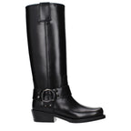Black Leather Studded Boots