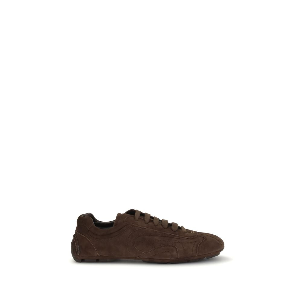 Brown Suede Calfskin Monte Carlo Re-Edition Sneakers