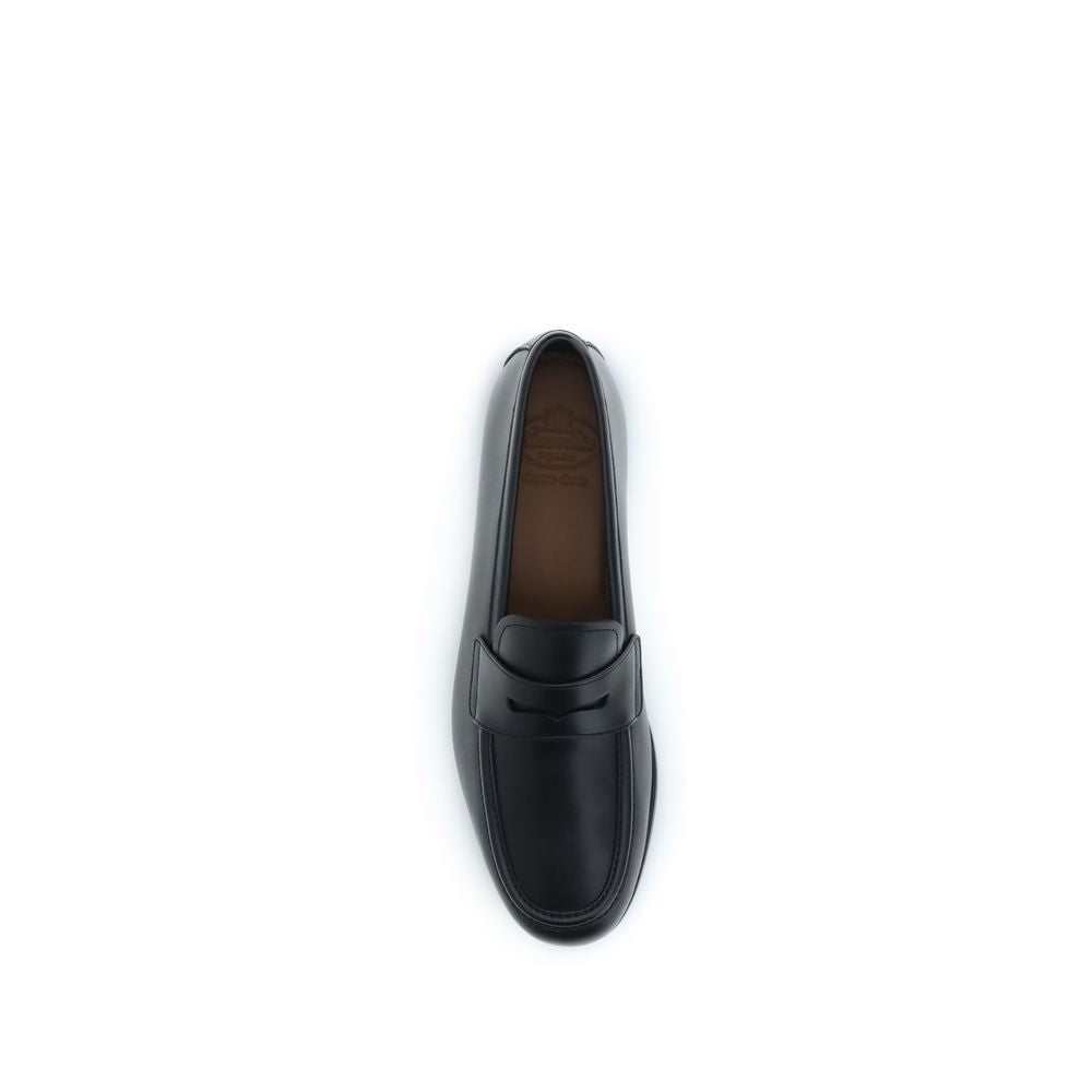 Rother Slip-On Loafers In Black Calf Leather