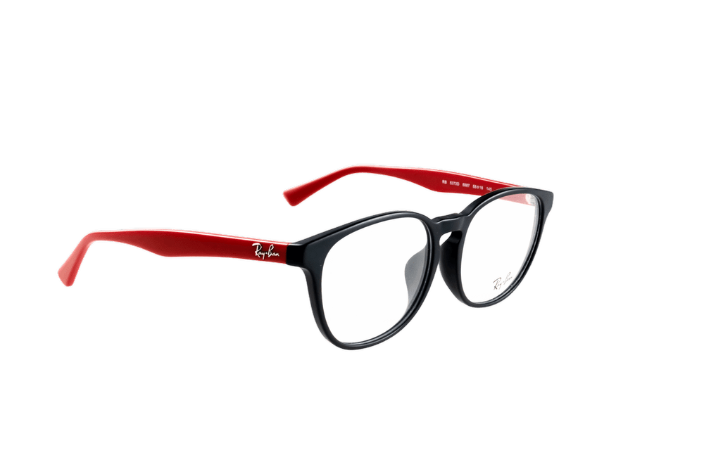 Round Optical Frame RB5373D-C5887-55-F-M.BLK/RED