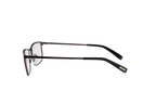 Pair of eyeglasses with black frames on a white background