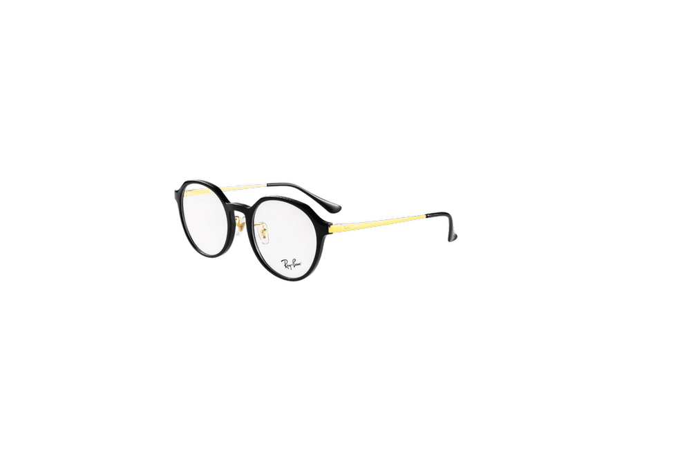 Round Optical Frame RB7187D-C2000-52-BLK/GLD