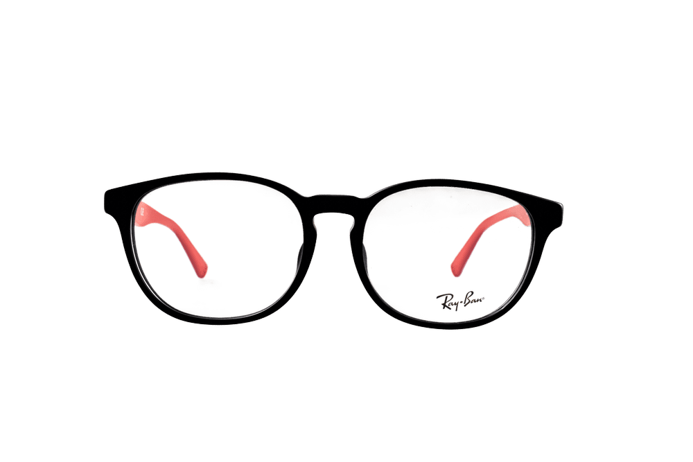 Round Optical Frame RB5373D-C5887-55-F-M.BLK/RED