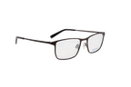 Black eyeglasses on a white background
